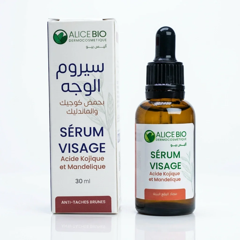 Dark spot correcting face serum with kojic acid and mandelic acid